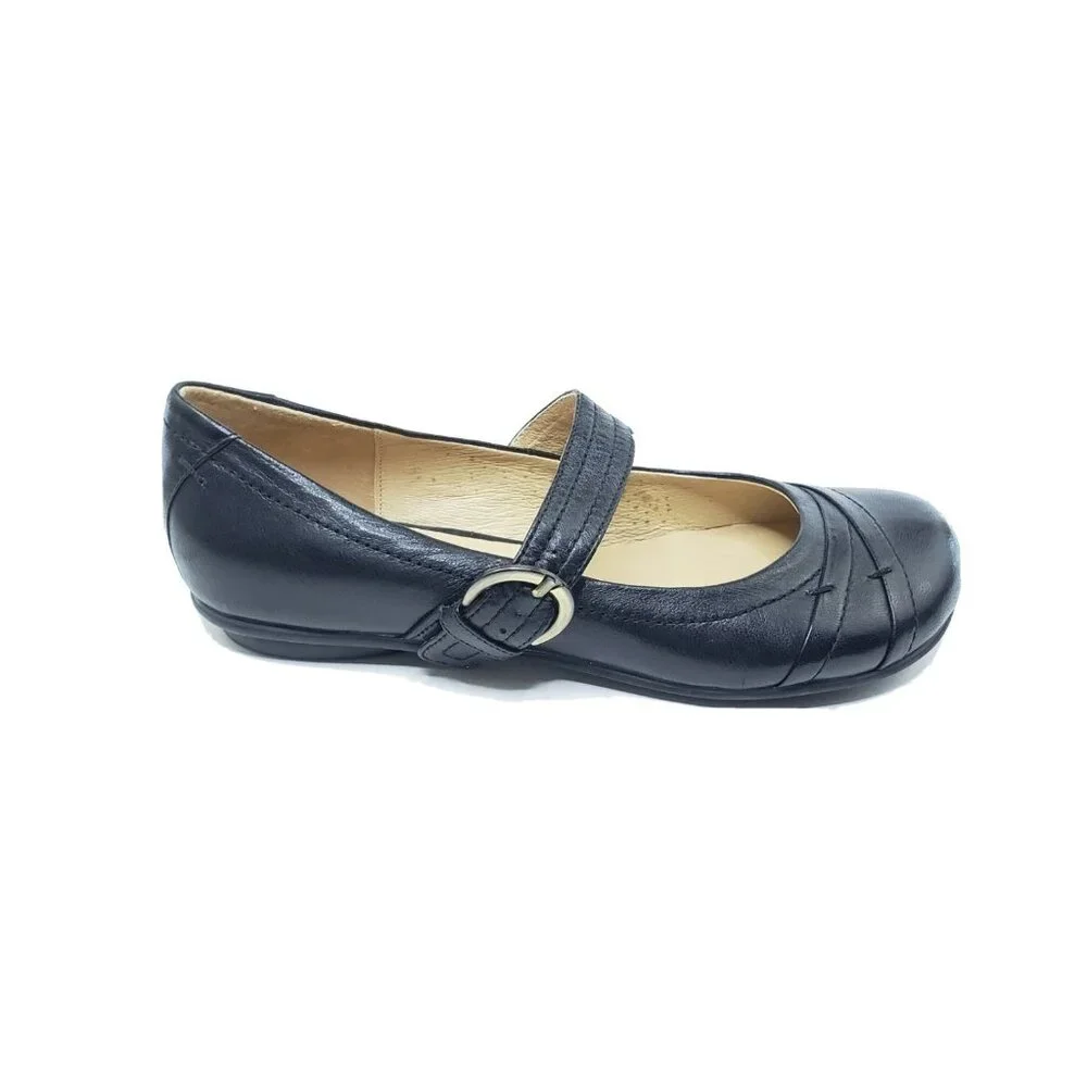 Miz Mooz Classic Black Mary Jane Flat Shoe